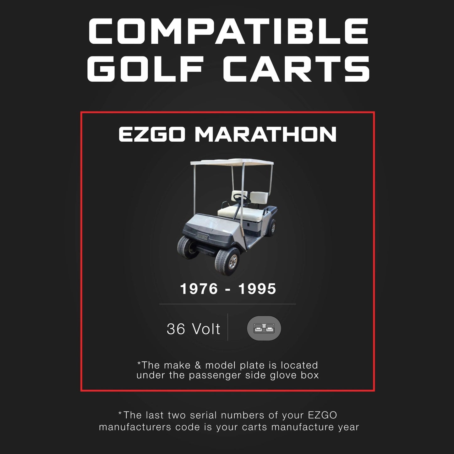 EZGO 36V Golf Cart Charger - Marathon - SB50 Anderson Plug - Lead Acid - PRO VERSION