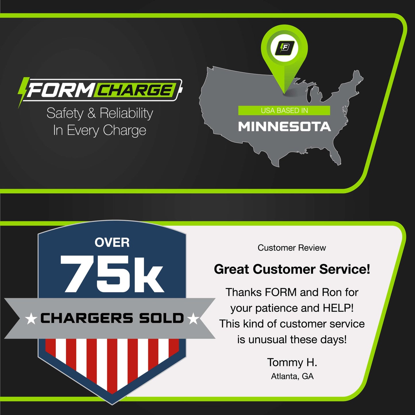 FUSION 10X4, 4-Bank, 40A (10A/Bank) Smart Marine Battery Charger, 12V Waterproof Onboard Battery Charger for AGM, Lithium (LiFePO4) and Deep-Cycle Batteries