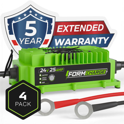 REFURBISHED - 24V 25A Battery Charger - Scissor Lift, Forklift & Electric Pallet Jack - AGM, Lithium & Lead Acid