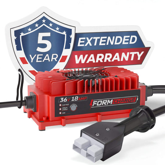 EZGO 36V 18A Golf Cart Charger - Marathon - SB50 Anderson Plug - Lithium, LiFePO4, Lead Acid, AGM