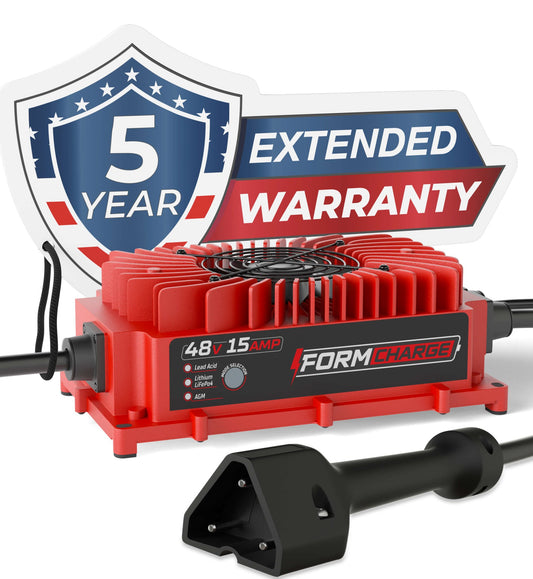 EZGO 48V Golf Cart Charger - RXV & TXT - 48V 15A Lithium, LiFePO4, Lead Acid, AGM