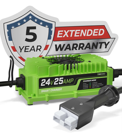 FORM 24 Volt Battery Charger for Forklift, Electric Pallet Jack, Floor Scrubber - 24V 25A