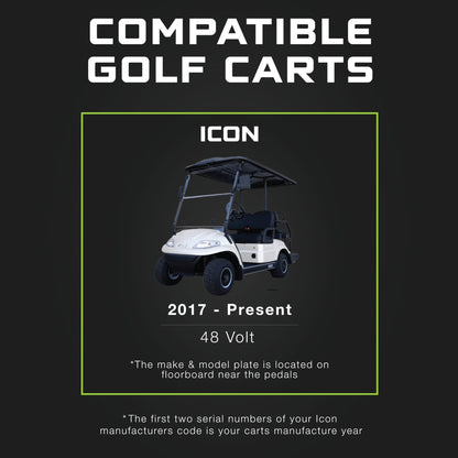 FORM 48 Volt Golf Cart Battery Charger for ICON Golf Carts - 48V 15 AMP Lithium, LiFePO4, Lead Acid, AGM