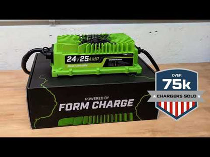 24V 25A Battery Charger - Scissor Lift, Forklift & Electric Pallet Jack - AGM, Lithium & Lead Acid