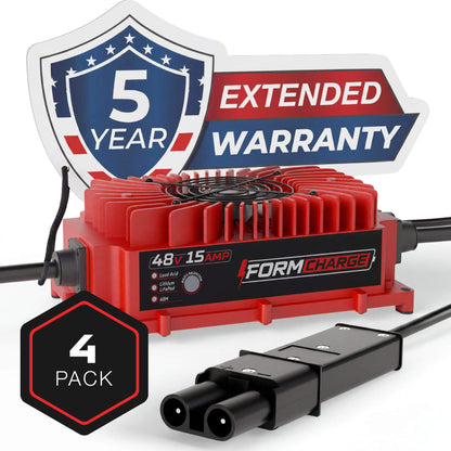REFURBISHED - YAMAHA 48V 15A Golf Cart Charger - G19 & G22 - Lithium, LiFePO4, Lead Acid, AGM