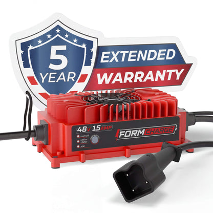YAMAHA 48V 15A Golf Cart Charger - G29, Drive & Drive 2 - Lithium, LiFePO4, Lead Acid, AGM