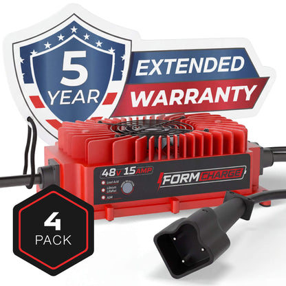 REFURBISHED - YAMAHA 48V 15A Golf Cart Charger - G29, Drive & Drive 2 - Lithium, LiFePO4, Lead Acid, AGM