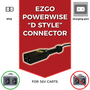36 Volt, 18 Amp E-Z-GO Golf Cart Battery Charger with Powerwise D Style TXT Connector Plug